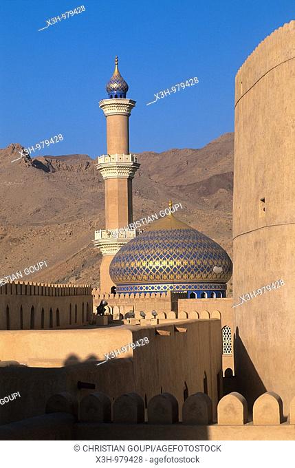 fortress and mosque of Nizwa, Sultanat of Oman, Arabian Peninsula, Southwest Asia
