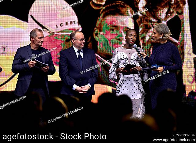 David Naert and Belgian Cynthia Bolingo Mbongo pictured during the 'Sportgala' award show, to announce the sport women and men of the year 2023