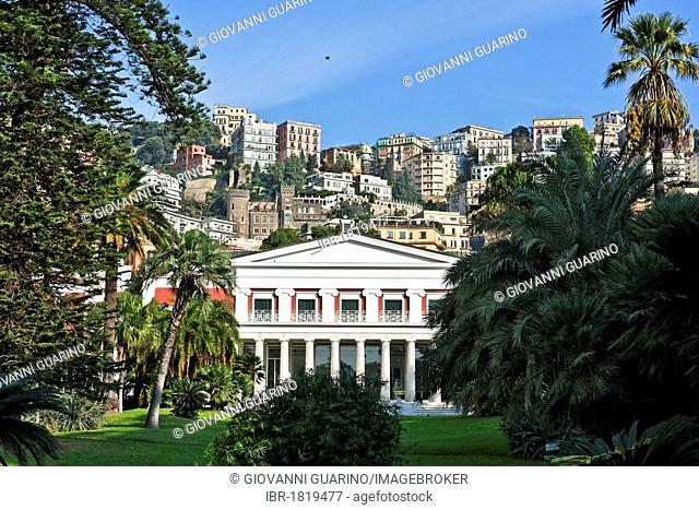 Villa Pignatelli, neoclassical, and the Museo Principe Diego Aragona Pignatelli Cortes, Naples, Campania, Italy, Europe