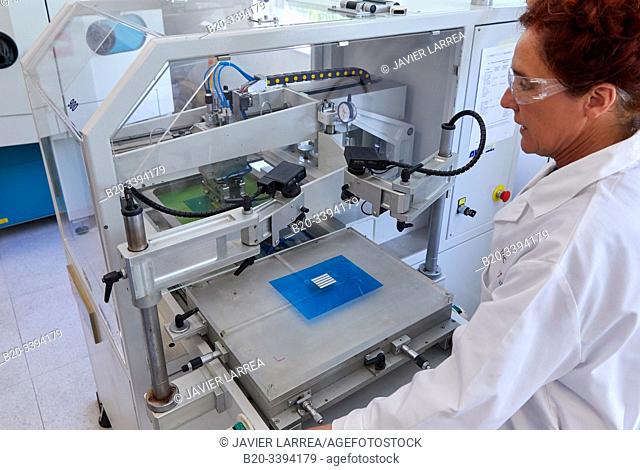 Silkscreen printer, Functional Printing Laboratory, Aerospace Industry, Industry Unit, Technology Centre, Tecnalia Research & Innovation, Donostia