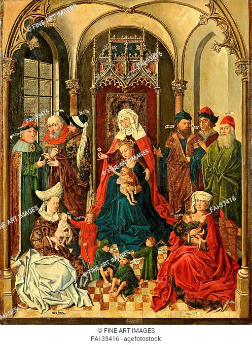 The Holy Kinship by Anonymous /Oil on wood/Renaissance/1484/Germany/Diözesanmuseum Osnabrück/Bible/Painting/Die Heilige Sippe von Unbekannter Künstler / Öl auf...
