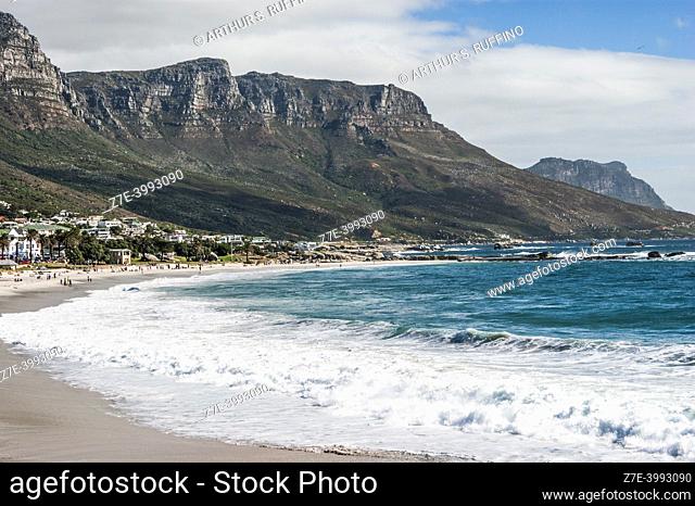 The Twelve Apostles, backdrop to Camps Bay, Cape Town, South Africa