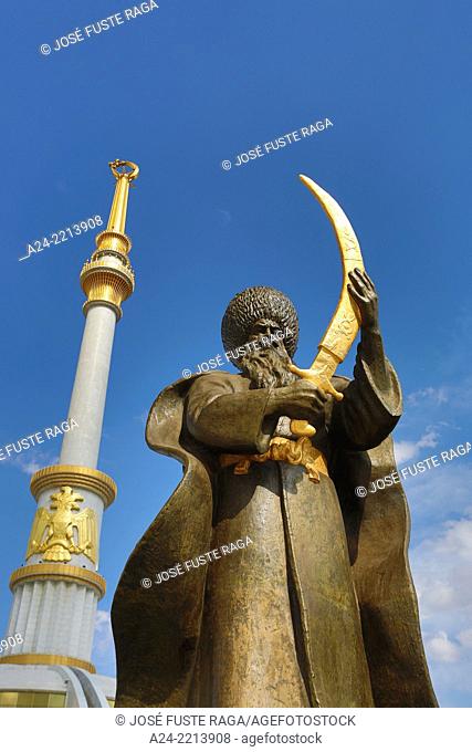 Turkmenistan , Ashgabat City, Independence Park, Independence Monument