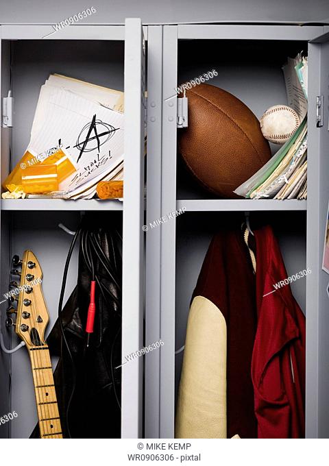 Contents of high school lockers