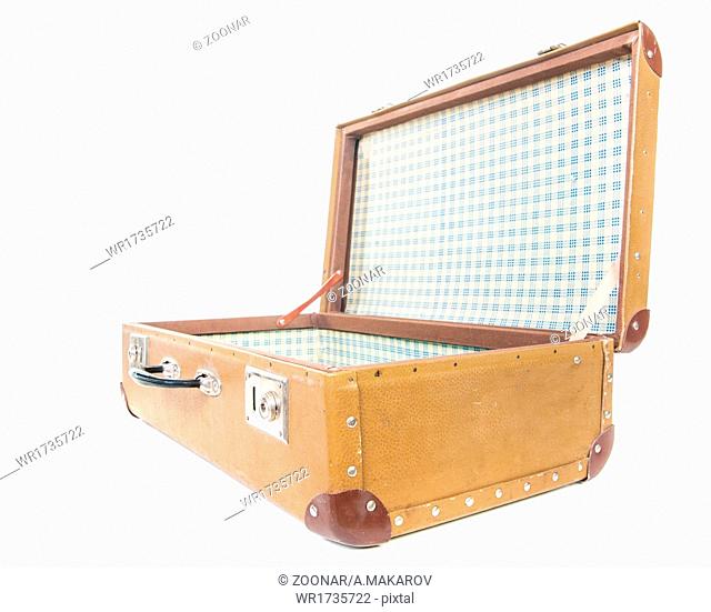 Vintage suitcase. Clipping path included