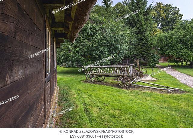 Hay wagon in open air Museum of Folk Culture in Wegorzewo town, Warmian-Masurian Voivodeship of Poland