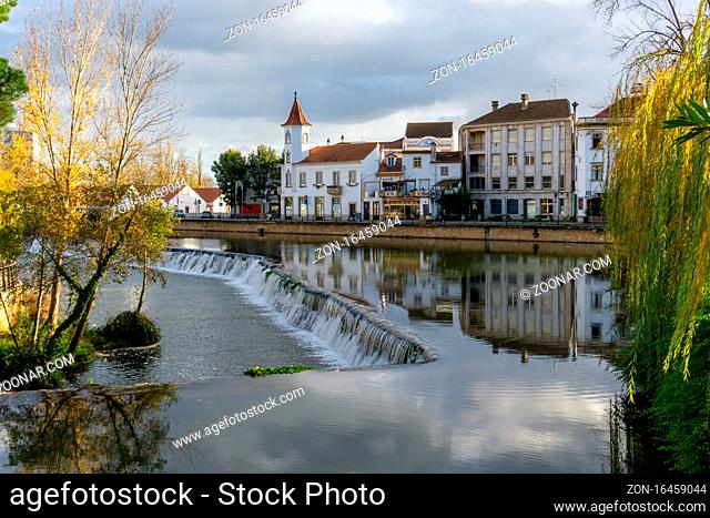 Tomar, Portugal: 8 December 2020: view of the historic city of Tomar in central Portugal