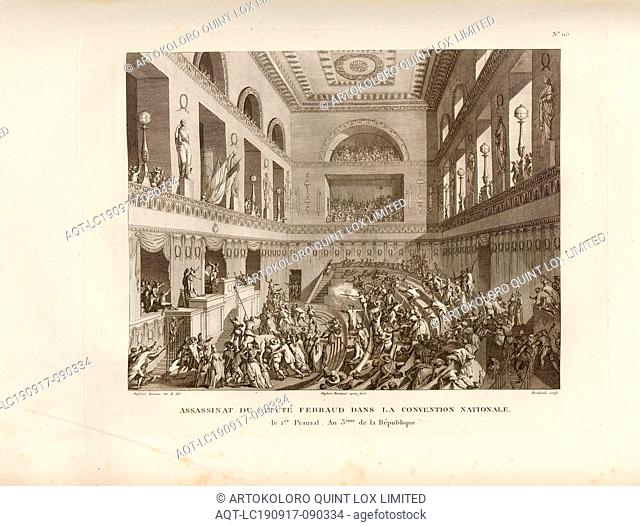 Assassination of the deputy Ferraud in the National Convention the 1st Prairial, Year 3. of the Republic, Jean-Bertrand Féraud's head is shown on May 2