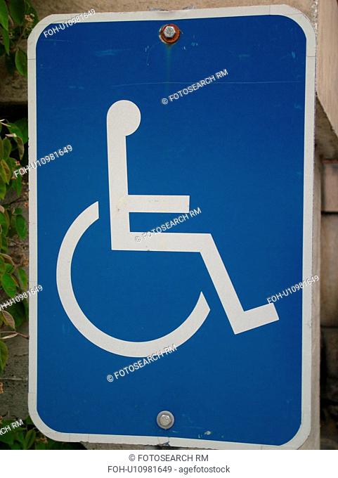 parking sign, Reserved Parking for Handicapped sign
