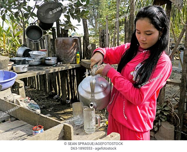 CAMBODIA. Projects of DPA in Stung Treng, supported by SCIAF. Case study with benefciaries Lek Kamlay 48 and her daughter Lom Ling 18  Kamlay has 5 children