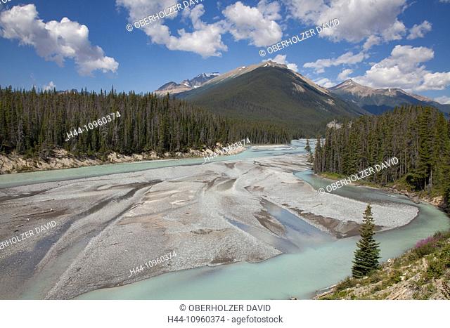 Alberta, Banff, national park, mountains, river, Canada, scenery, landscape, North America, Rocky Mountains, water