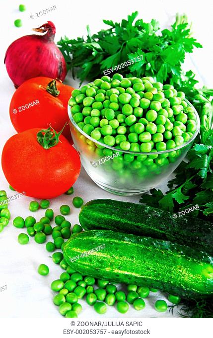 Appetizing fresh vegetables