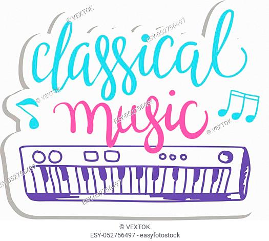 Colorful music background. Vector design concept