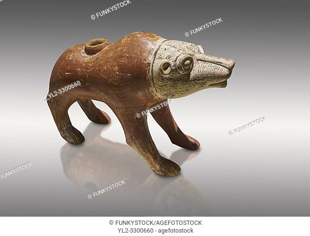 Bronze Age Anatolian terra cotta wolf shaped ritual vessel - 19th to 17th century BC - Kültepe Kanesh - Museum of Anatolian Civilisations, Ankara, Turkey
