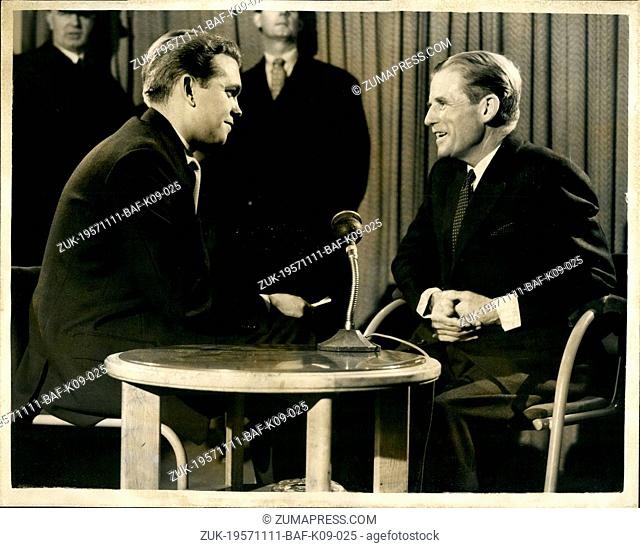 Nov. 11, 1957 - Retiring Governor Of Cyprus Returns To London: Field Marshal Sir John Harding the retiring Governor of Cyprus - arrived at London Airport this...