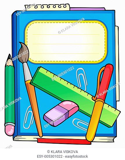 School notepad with stationery