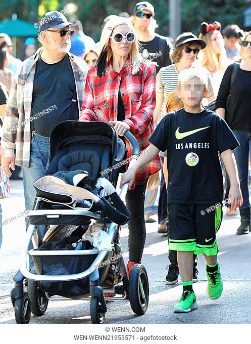 Gwen Stefani spends the day at Disneyland with her three sons Kingston, Zuma and Apollo Featuring: Gwen Stefani, Kingston Rossdale Where: Los Angeles