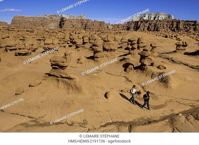United States, Utah, the Colorado Plateau, Goblin Valley State Park close to Hanksville, Rock formations called Hoodoo