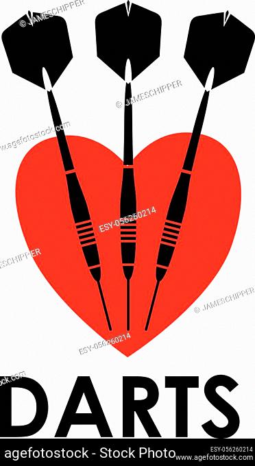 love darts in a heart