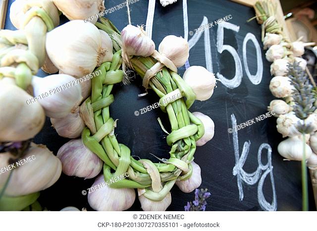 The garlic festival in Buchlovice near Uherske Hradiste, Czech Republic, July 27, 2013. (CTK Photo/Zdenek Nemec)