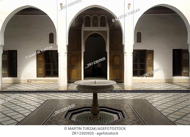 Courtyard of Bahia Palace Marrakech Morocco