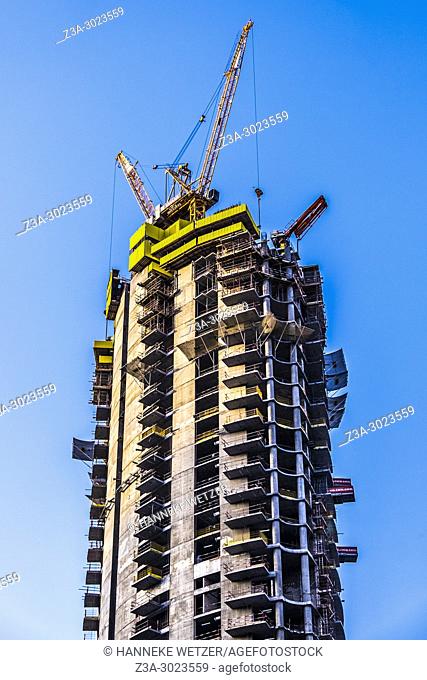 Construction site of the Emaar Properties supertall skyscrapers in Dubai