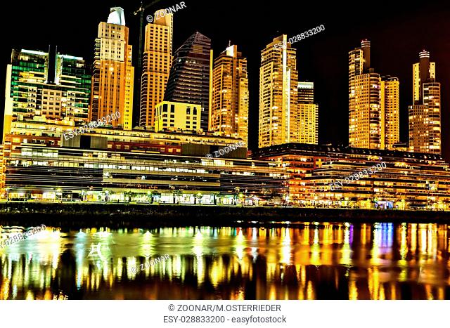 Puerto Madero in Buenos Aires at night