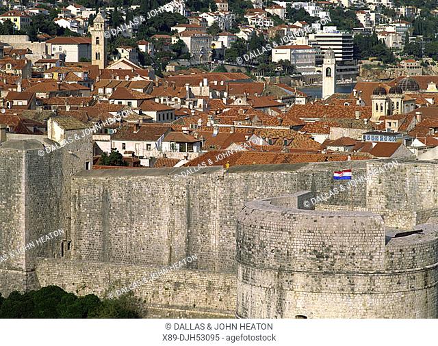 Croatia, Dubrovnik, Old Town, City Wall