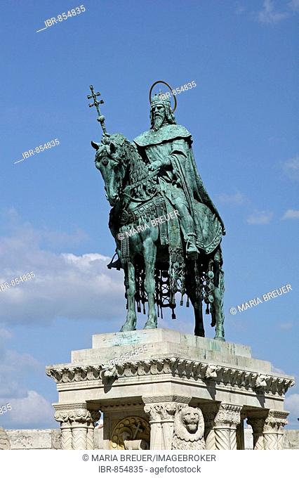 Statue of King Stephen, Stephanus Rex, 977-1038, Budapest, Hungary, Europe