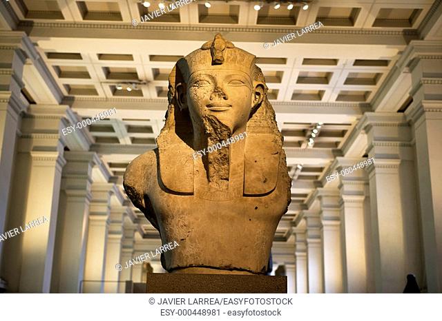 Egyptian sculpture, The British Museum, London. England. UK