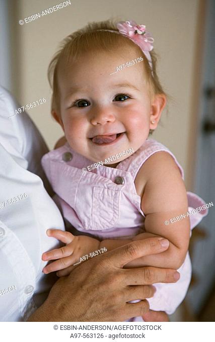 Portrait of smiling infant girl