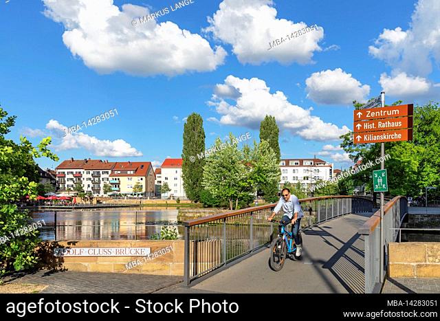 Adolf Cluss Bridge at Experimentaplatz, Heilbronn, Baden-Württemberg, Germany