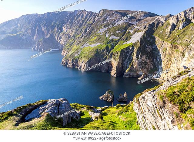Slieve League cliffs near Carrick in county Donegal, Ireland, Europe