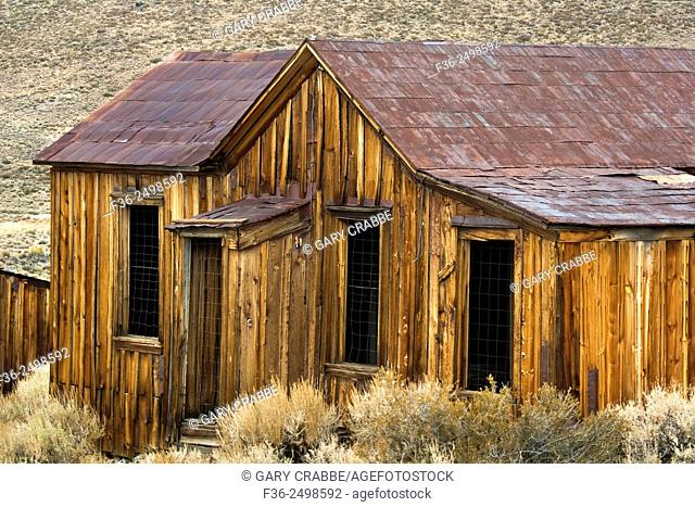Exterior house detail, Bodie State Historic Park, Mono County, California