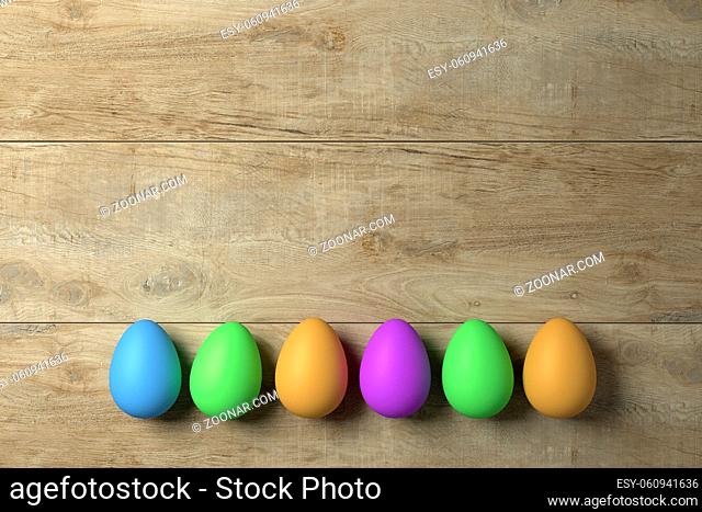happy easter with colored egg - Illustration