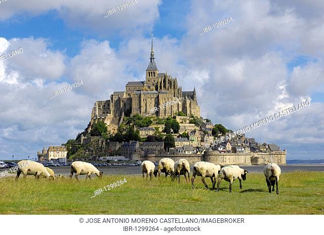 Mont-Saint-Michel, Benedictine abbey, Normandy, France, Europe