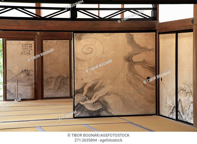 Japan, Kyoto, Ryoan-ji Temple, interior,