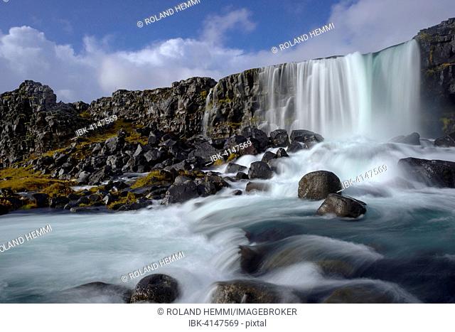 Öxarárfoss waterfall, Thingvellir, Iceland
