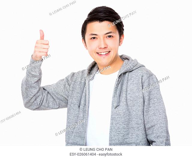 Young Man showing thumb up