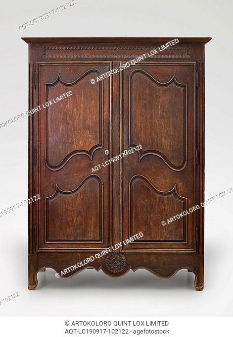 armoire, Attributed to Pierre Antoine Petit dit La Lumiere (American, born Canadian, about 1761-1813), about 1800, black walnut, tulip poplar
