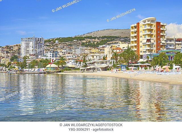 Sarande (Saranda), resort beach, Albanian Riviera, Albania