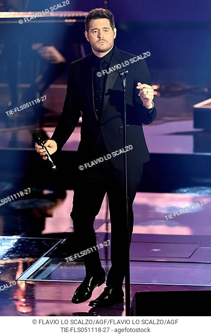 Michael Buble' The singer Michael Buble' during the tv show Che tempo che fa, Milan, ITALY-04-11-2018