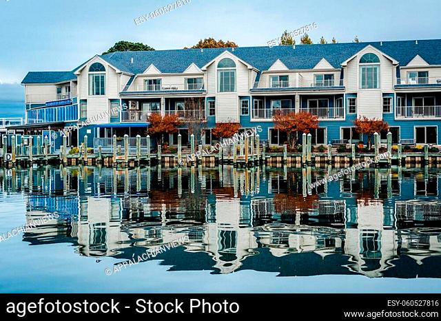 Hotel along the Miles River, in St Michaels, Maryland