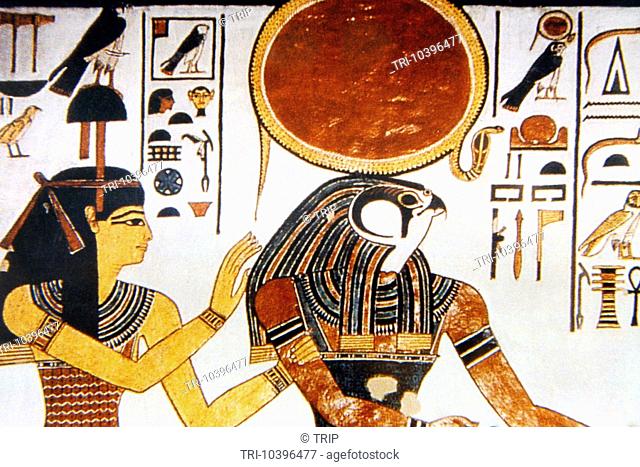 Luxor Egypt Tomb Of Nefertari Gods Ra-Harakhte