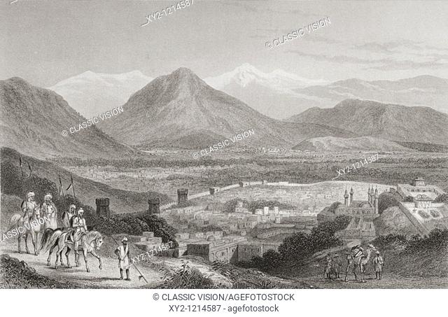 Kabul, Afghanistan, seen from The Bala Hissar  From The Age We Live In, A History of the Nineteenth Century