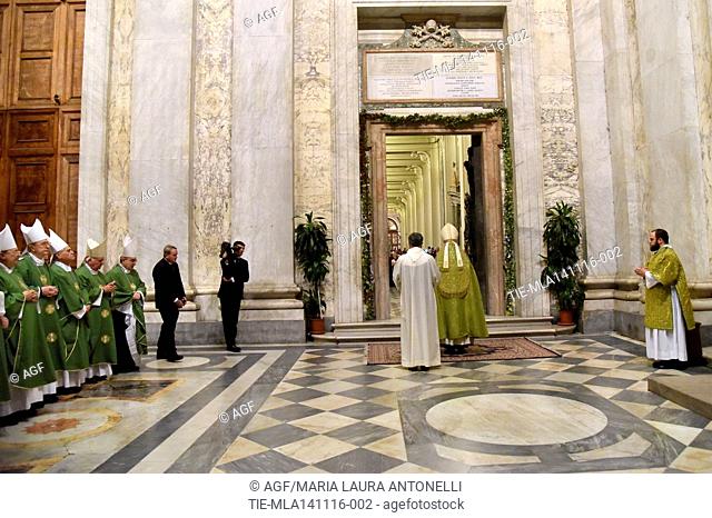 Cardinal Agostino Vallini during ceremony of closing of the Holy Door at Basilica St. John in Laterano, Rome, ITALY-14-11-2016