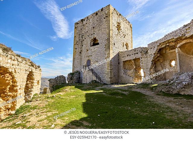 Castle of the Estrella (Hisn Atiba) of Teba, Malaga. Spain