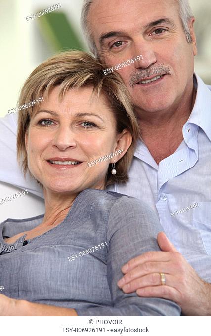 Closeup of mature couple