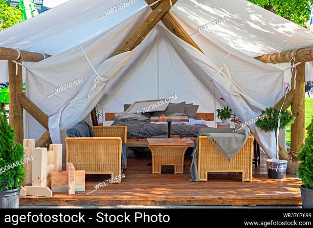 Big Luxurious Tent for Glamping Camping Adventure