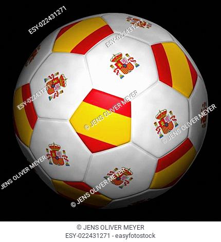 Fussball mit Fahne, Spanien
